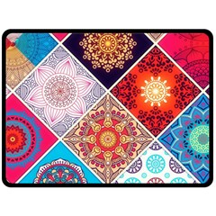 Mandala Pattern Fleece Blanket (large) by Ndabl3x