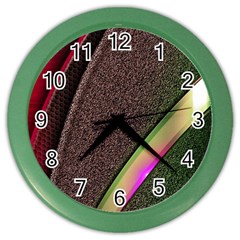 Abstract Curve Pattern Red Color Wall Clock by Ndabl3x