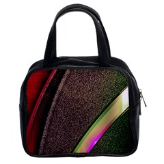 Abstract Curve Pattern Red Classic Handbag (two Sides) by Ndabl3x