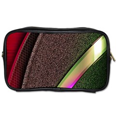 Abstract Curve Pattern Red Toiletries Bag (two Sides) by Ndabl3x