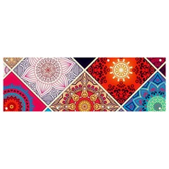 Mandala Pattern Banner And Sign 9  X 3  by Ndabl3x