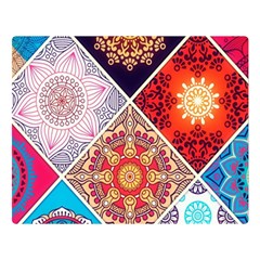 Mandala Pattern Premium Plush Fleece Blanket (large) by Ndabl3x