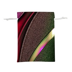 Abstract Curve Pattern Red Lightweight Drawstring Pouch (m) by Ndabl3x