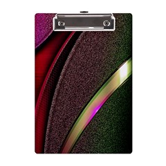 Abstract Curve Pattern Red A5 Acrylic Clipboard by Ndabl3x