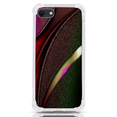 Abstract Curve Pattern Red Iphone Se by Ndabl3x