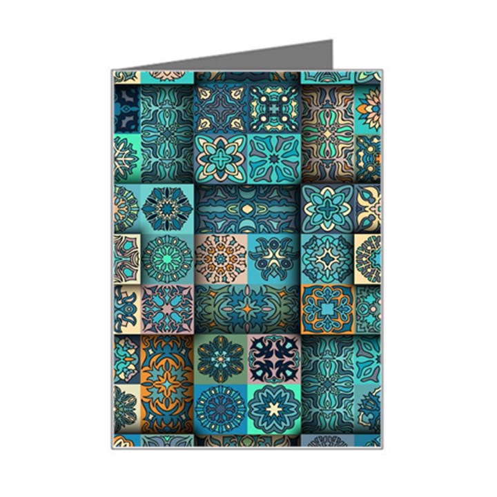 Texture Pattern Abstract Colorful Digital Art Mini Greeting Card