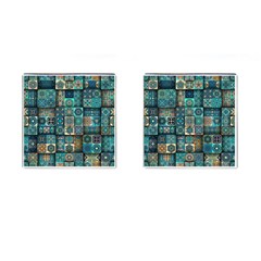 Texture Pattern Abstract Colorful Digital Art Cufflinks (square)