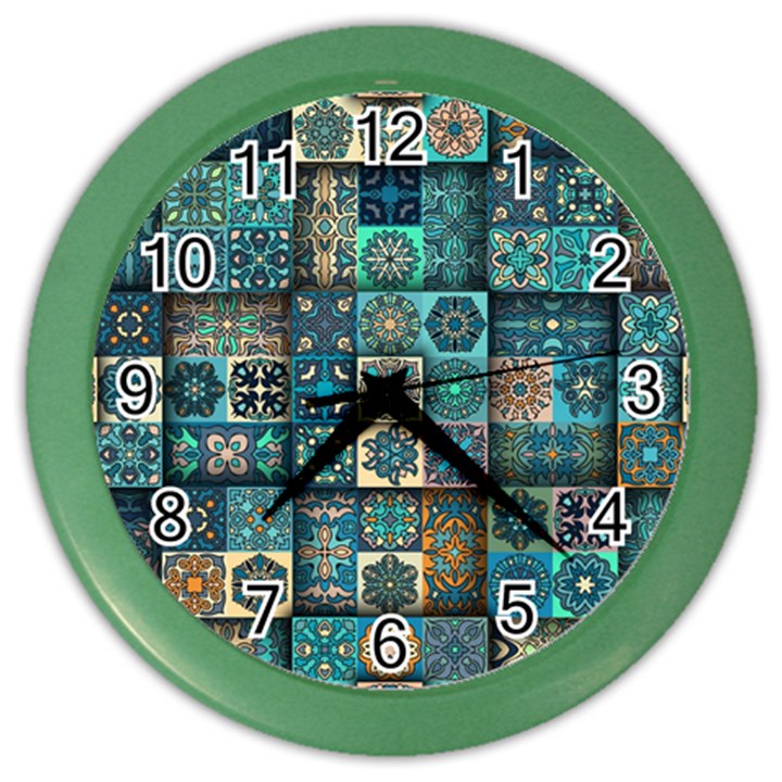 Texture Pattern Abstract Colorful Digital Art Color Wall Clock