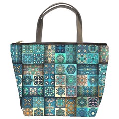 Texture Pattern Abstract Colorful Digital Art Bucket Bag