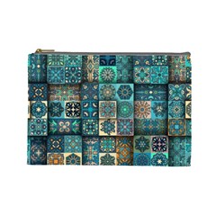 Texture Pattern Abstract Colorful Digital Art Cosmetic Bag (large)