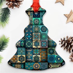 Texture Pattern Abstract Colorful Digital Art Christmas Tree Ornament (two Sides)