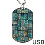 Texture Pattern Abstract Colorful Digital Art Dog Tag USB Flash (Two Sides) Front