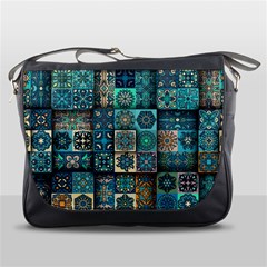 Texture Pattern Abstract Colorful Digital Art Messenger Bag by Ndabl3x