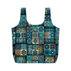 Texture Pattern Abstract Colorful Digital Art Full Print Recycle Bag (M)