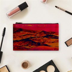 Time Wind Polishpattern Architecture Building City Cityscape Nature Pop-art Pop Surrealism  Retrowave Cosmetic Bag (Small)