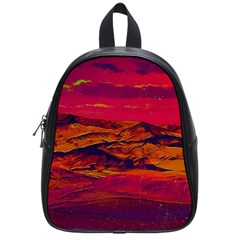 Time Wind Polishpattern Architecture Building City Cityscape Nature Pop-art Pop Surrealism  Retrowave School Bag (Small)