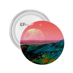 Unicorn Valley Aesthetic Clouds Landscape Mountain Nature Pop Art Surrealism Retrowave 2 25  Buttons by Cemarart