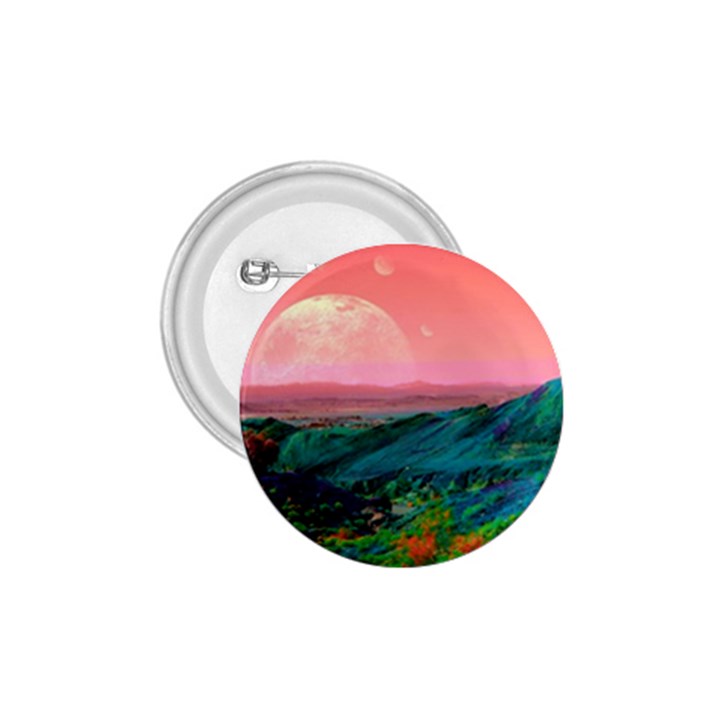 Unicorn Valley Aesthetic Clouds Landscape Mountain Nature Pop Art Surrealism Retrowave 1.75  Buttons