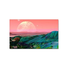 Unicorn Valley Aesthetic Clouds Landscape Mountain Nature Pop Art Surrealism Retrowave Sticker (rectangular) by Cemarart