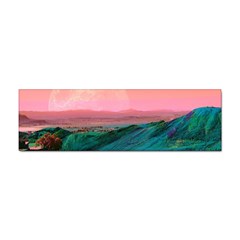 Unicorn Valley Aesthetic Clouds Landscape Mountain Nature Pop Art Surrealism Retrowave Sticker (bumper) by Cemarart