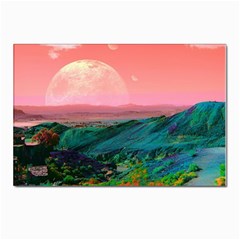 Unicorn Valley Aesthetic Clouds Landscape Mountain Nature Pop Art Surrealism Retrowave Postcards 5  X 7  (pkg Of 10) by Cemarart