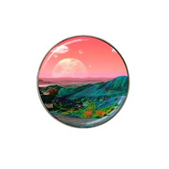 Unicorn Valley Aesthetic Clouds Landscape Mountain Nature Pop Art Surrealism Retrowave Hat Clip Ball Marker (4 Pack) by Cemarart