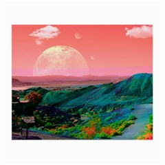 Unicorn Valley Aesthetic Clouds Landscape Mountain Nature Pop Art Surrealism Retrowave Small Glasses Cloth (2 Sides) by Cemarart