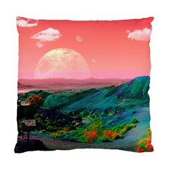 Unicorn Valley Aesthetic Clouds Landscape Mountain Nature Pop Art Surrealism Retrowave Standard Cushion Case (one Side) by Cemarart