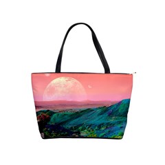 Unicorn Valley Aesthetic Clouds Landscape Mountain Nature Pop Art Surrealism Retrowave Classic Shoulder Handbag by Cemarart