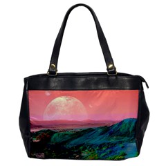 Unicorn Valley Aesthetic Clouds Landscape Mountain Nature Pop Art Surrealism Retrowave Oversize Office Handbag by Cemarart