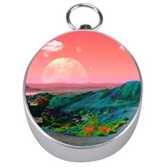 Unicorn Valley Aesthetic Clouds Landscape Mountain Nature Pop Art Surrealism Retrowave Silver Compasses by Cemarart