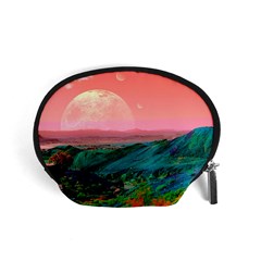 Unicorn Valley Aesthetic Clouds Landscape Mountain Nature Pop Art Surrealism Retrowave Accessory Pouch (small) by Cemarart