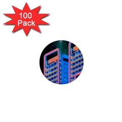 Fantasy City Architecture Building Cityscape 1  Mini Buttons (100 Pack)  by Cemarart