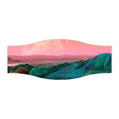 Unicorn Valley Aesthetic Clouds Landscape Mountain Nature Pop Art Surrealism Retrowave Stretchable Headband by Cemarart