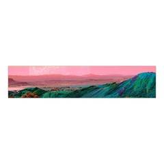 Unicorn Valley Aesthetic Clouds Landscape Mountain Nature Pop Art Surrealism Retrowave Velvet Scrunchie by Cemarart