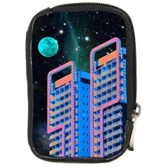 Fantasy City Architecture Building Cityscape Compact Camera Leather Case by Cemarart