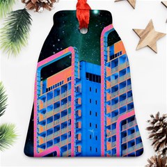 Fantasy City Architecture Building Cityscape Bell Ornament (two Sides)