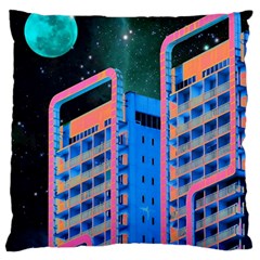 Fantasy City Architecture Building Cityscape Large Cushion Case (one Side) by Cemarart