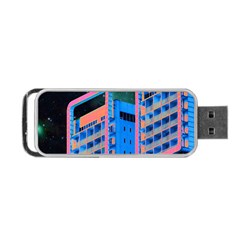 Fantasy City Architecture Building Cityscape Portable Usb Flash (one Side) by Cemarart