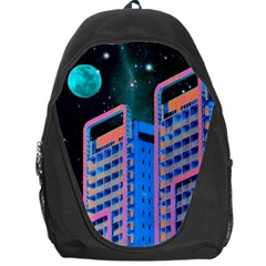 Fantasy City Architecture Building Cityscape Backpack Bag by Cemarart