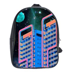 Fantasy City Architecture Building Cityscape School Bag (xl) by Cemarart