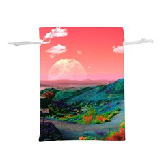 Unicorn Valley Aesthetic Clouds Landscape Mountain Nature Pop Art Surrealism Retrowave Lightweight Drawstring Pouch (s) by Cemarart