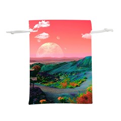 Unicorn Valley Aesthetic Clouds Landscape Mountain Nature Pop Art Surrealism Retrowave Lightweight Drawstring Pouch (l) by Cemarart