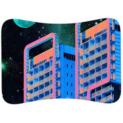 Fantasy City Architecture Building Cityscape Velour Seat Head Rest Cushion by Cemarart