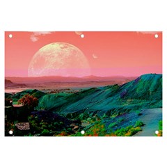 Unicorn Valley Aesthetic Clouds Landscape Mountain Nature Pop Art Surrealism Retrowave Banner And Sign 6  X 4  by Cemarart