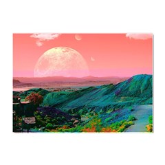 Unicorn Valley Aesthetic Clouds Landscape Mountain Nature Pop Art Surrealism Retrowave Crystal Sticker (a4) by Cemarart