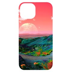 Unicorn Valley Aesthetic Clouds Landscape Mountain Nature Pop Art Surrealism Retrowave Iphone 14 Black Uv Print Case by Cemarart