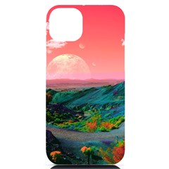 Unicorn Valley Aesthetic Clouds Landscape Mountain Nature Pop Art Surrealism Retrowave Iphone 14 Plus Black Uv Print Case by Cemarart