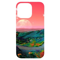 Unicorn Valley Aesthetic Clouds Landscape Mountain Nature Pop Art Surrealism Retrowave Iphone 14 Pro Max Black Uv Print Case by Cemarart