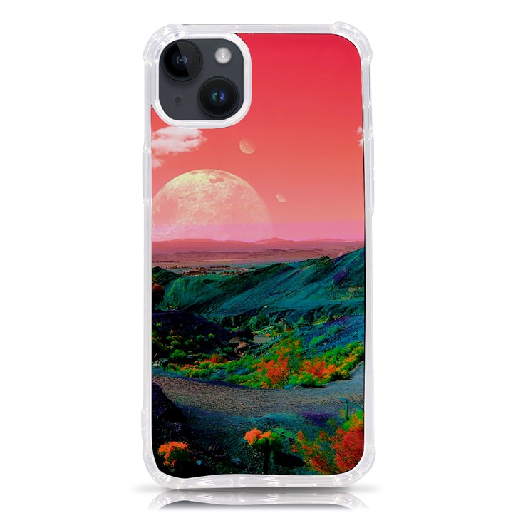 Unicorn Valley Aesthetic Clouds Landscape Mountain Nature Pop Art Surrealism Retrowave iPhone 14 Plus TPU UV Print Case